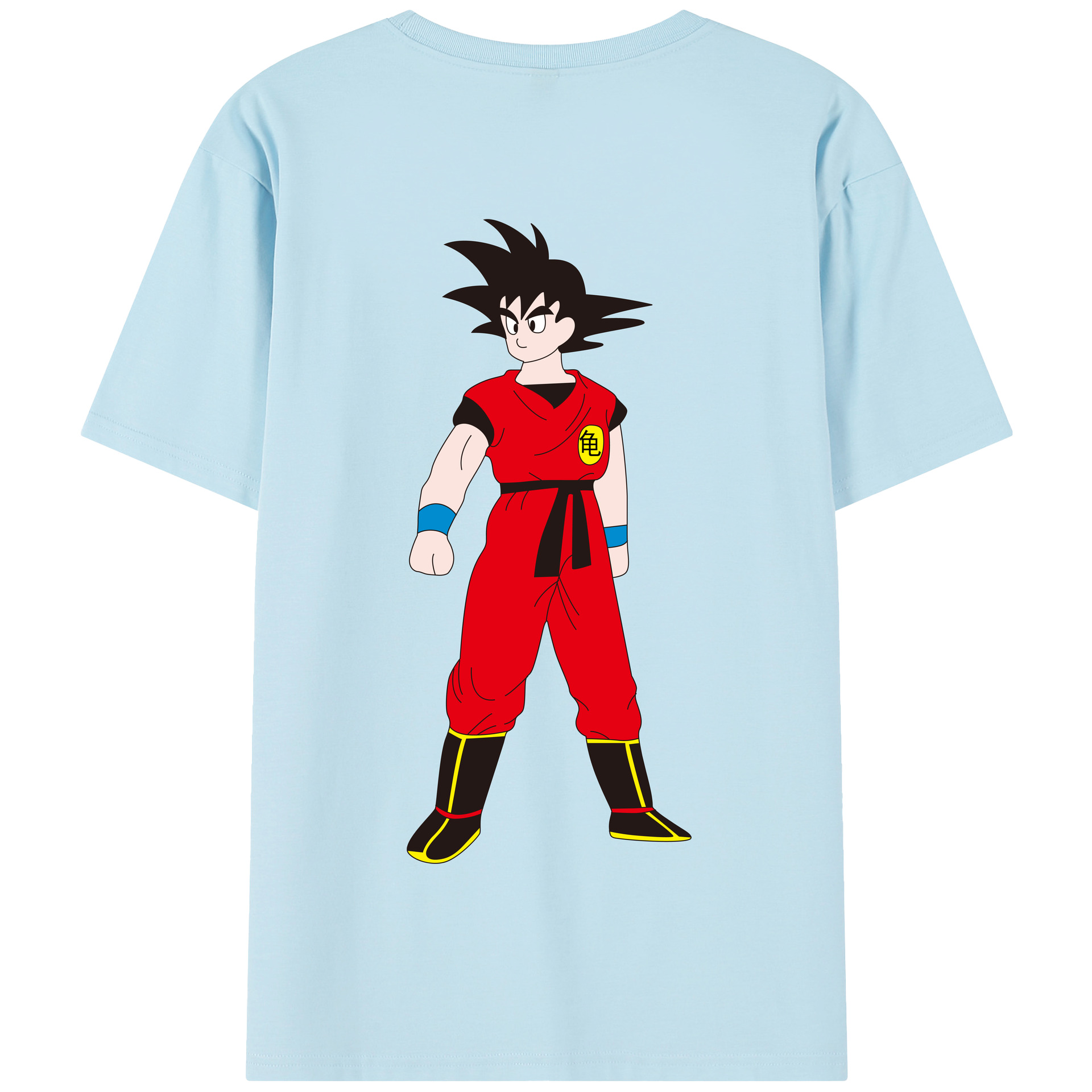 （画像用） ドラゴンボール 孫悟空（そん ごくう）Son Goku カカロット DRAGON BALL Kakarotto 綿100％半袖Tシャツ（背面プリント）
